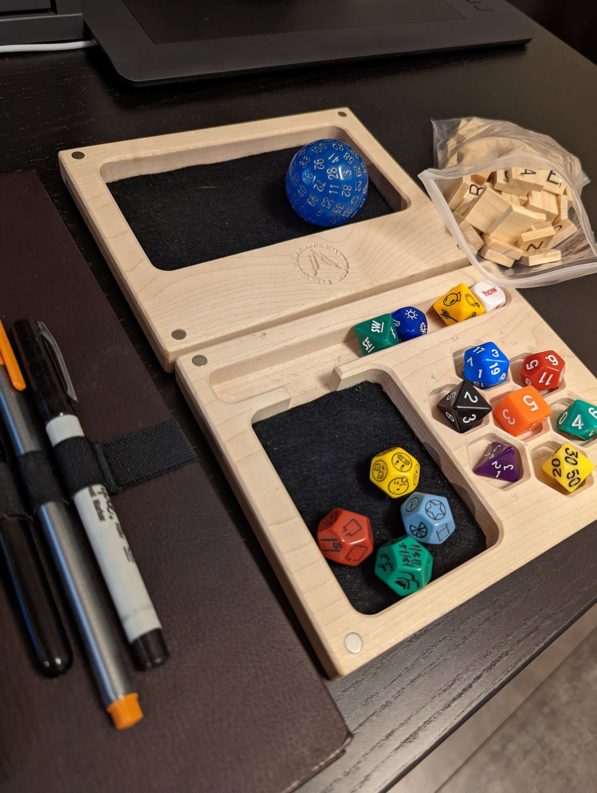 My tabletop roleplaying kit of dice and other things